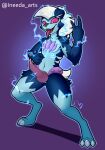  air_guitar anthro canid canine claws electricity erection feral fur fur_tuft genitals hand_gesture hi_res hybrid ineedanaccount low_key_toxtricity lycanroc male mammal midnight_lycanroc nintendo penis pok&eacute;mon pok&eacute;mon_(species) simple_background solo tapering_penis tongue tongue_out toxtricity tuft video_games 