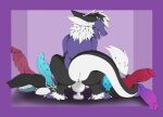  anus aroused female feral ferrin fluffy fur genitals hi_res neshi paws plug_(sex_toy) purple_body purple_fur pussy sex_toy solo stretching wet 