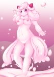  absurd_res alcremie breasts female food fruit genitals gradient_background hi_res humanoid navel nintendo pink_background pink_body pink_eyes plant plushcrochet pok&eacute;mon pok&eacute;mon_(species) pussy simple_background solo strawberry video_games 