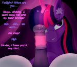  brother brother_and_sister drakang duo equid equine fellatio female friendship_is_magic genitals hasbro hi_res horn horse looking_at_viewer magic magic_user magical_stimulation male male/female mammal my_little_pony oral penile penis pony sex shining_armor_(mlp) sibling sister smile stealth_sex text twilight_sparkle_(mlp) unicorn winged_unicorn wings 