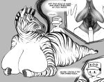 animal_genitalia animal_pussy anthro big_breasts big_butt big_pussy black_and_white blush bodily_fluids breasts butt clothing curvy_female curvy_figure dialogue dripping duo english_text equid equine equine_genitalia equine_pussy erection female foreskin front_view gaping gaping_pussy genital_fluids genitals greyscale hair hat headgear headwear hi_res hole_too_big huge_breasts huge_butt human human_on_anthro interspecies larger_female looking_at_genitalia looking_back lying male male/female male_human/female_anthro mammal mane monochrome morelo nude nude_female on_front penis pussy pussy_juice_drip raised_tail size_difference small_penis smaller_male spread_pussy spreading steam steamy_pussy straight_hair sweat sweaty_genitalia tail taller_girl text thick_thighs vaginal_fluids voluptuous wide_hips zebra