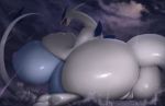  anthro anus big_breasts big_butt breasts butt female huge_breasts huge_butt hyper hyper_breasts hyper_butt legendary_pok&eacute;mon lugia macro nintendo nipples obese obese_female open_mouth outside overweight pok&eacute;mon pok&eacute;mon_(species) pussy raining solo taranima tongue tongue_out video_games 
