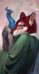  2022 anthro ariesredlo avian bird blue_eyes canid canine clothed clothing digital_media_(artwork) duo feathered_wings feathers female fox looking_at_viewer mammal red_fox wings 