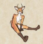  anthro canid canine cervid derpy feex fox hybrid invalid_tag jammyjams male mammal sketch solo tongue tongue_out 