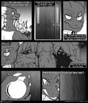  2018 absurd_res anthro big_penis blake_sinclair blush bodily_fluids canid canine clothing comic door doorknob dragon drunk english_text female fox genitals group hair hi_res horn if_hell_had_a_taste lagomorph leporid licking male male/female mammal monochrome muscular muscular_anthro muscular_male notched_ear oral penile penile_spines penis penis_lick rabbit saliva scales scar sex shirt skylar_fidchell substance_intoxication text tiffany_brewwer tongue tongue_out topwear trio viroveteruscy 