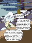  age_difference answering anthro ask_blog bodily_fluids canid canine comic english_text felix_a_fox fennec fox hi_res humanoid male mammal old older_male smile speech_bubble storytelling tears text wintersgardencomic 
