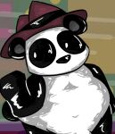  clothing disney fedora gesture giant_panda hat headgear headwear male mammal momu9172 peter_the_panda phineas_and_ferb solo ursid waving 