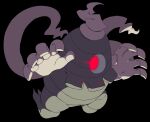  black_background creature dusclops flaming_eye glowing glowing_eye no_pupils open_hands pokemon pokemon_(creature) pokemon_(game) red_eyes simple_background solo yuta_agc 