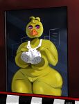  avian big_breasts bird breasts chica_(fnaf) chicken chubby_female female five_nights_at_freddy&#039;s galliform gallus_(genus) hi_res humanoid midcci phasianid scottgames solo video_games yellow_body 