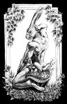  absurd_res anthro back_muscles basket butt container digitigrade easter easter_bunny egg flower hi_res holidays lagomorph leporid looking_at_viewer looking_back male mammal momamo muscular muscular_anthro muscular_male nude plant rabbit scut_tail shirtless short_tail simple_background sitting sketch solo traditional_media_(artwork) 