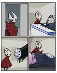  2022 ambiguous_gender anthro arthropod clothed clothing comic ctrl+alt+del fecharis group herrah hollow_knight hornet_(hollow_knight) insect lizbot loss lying meme midwife_(hollow_knight) on_back parody team_cherry video_games 