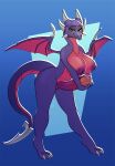  2022 activision anthro areola bedroom_eyes big_breasts breasts butt claws crossgender cynder digital_media_(artwork) dragon erection genitals herm horn intersex looking_at_viewer membrane_(anatomy) membranous_wings narrowed_eyes nipples non-mammal_breasts non-mammal_nipples nude penile penis purple_areola purple_nipples pussy scalie seductive simple_background sjevi smile solo spyro_the_dragon toe_claws video_games wings 