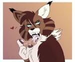  &lt;3 bodily_fluids brown_body brown_fur cum cum_in_mouth cum_inside domestic_cat drinking drinking_cum ejaculation felid feline felis feral fur genital_fluids hawkfrost_(warriors) male mammal mr._blue_(artist) sharp_teeth solo teeth text tongue tongue_out warriors_(cats) white_body white_fur 