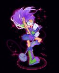  3bat_hadi3 accessory anthro archie_comics black_background boots bottomwear bracelet clothing ear_piercing eyelashes female footwear green_eyes green_hair hair headband hi_res jewelry microphone microphone_stand mina_mongoose piercing purple_hair rockstar sega simple_background singing skirt smile solo sonic_the_hedgehog_(archie) sonic_the_hedgehog_(comics) sonic_the_hedgehog_(series) star thick_eyelashes yellow_body 