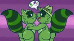  anthro blush brother brothers butt clothing duo fedora fur green_body green_fur happy_tree_friends hat headgear headwear lidded_eyes lifty_(htf) male mammal naughty_face presenting presenting_hindquarters procyonid prostitution raccoon shifty_(htf) sibling sinribbons 