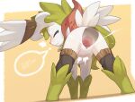  absurd_res anus butt female feral genitals hi_res legendary_pok&eacute;mon looking_at_viewer nintendo penetration pok&eacute;mon pok&eacute;mon_(species) pussy rear_view shaymin sky_forme_shaymin solo vaginal vaginal_penetration video_games white_body zinfyu 