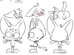  anthro anus balls butt erection fenrik_(artist) genitals looking_at_viewer male model model_sheet penis solo t-pose white_body ych 