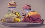  activision anthro belly big_belly boo_(mario) bowser dragon duo feeding food ghost koopa magnus_(spyro) male male/male mario_bros mayonnaisepinata morbidly_obese nintendo obese overweight overweight_male scalie spirit spyro_the_dragon video_games 