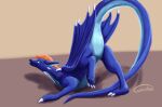  blue_body butt countershading dragon erganyfox_(character) feral gyrotech hi_res male presenting solo 