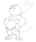  2022 3_toes 4_fingers absurd_res anthro areola barefoot belly biceps big_belly big_bulge big_deltoids big_ears big_extensor_carpi big_head big_muscles big_pecs big_quads big_tail black_and_white bottomwear bottomwear_only brachioradialis bristol bulge chua claws closed_smile clothed clothing deltoids digital_media_(artwork) ears_back extensor_carpi eyebrows fan_character feet fingers full-length_portrait half-closed_eyes hands_on_hips happy hi_res holding_hips humanoid_hands jockstrap jockstrap_only looking_forward male male_anthro mammal monochrome muscular muscular_anthro muscular_male narrowed_eyes navel nipples obese obese_anthro obese_male overweight overweight_anthro overweight_male pecs pivoted_ears plantigrade portrait pose quads rodent round_head serratus short short_anthro short_male side_view simple_background sketch skimpy solo standing tight_bottomwear tight_clothing tight_jockstrap toes topless topless_anthro topless_male triceps underwear underwear_only video_games white_background wildstar 