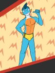  3:4 abstract_background anthro anthrofied briefs briefs_only bulge clothed clothing fuze gao_(fuze) hi_res male marshtomp navel nintendo nipples pok&eacute;mon pok&eacute;mon_(species) pok&eacute;morph solo topless underwear underwear_only video_games yellow_briefs yellow_clothing yellow_underwear 