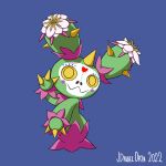  absurd_res anthro bodypaint cactus face_paint female flower hi_res jdanieloart looking_at_viewer makeup maractus nintendo plant pok&eacute;mon pok&eacute;mon_(species) smile solo thorns video_games 