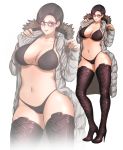  1girl breasts glasses large_breasts short_hair solo trickster_(artist) 