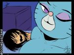 2024 after_sex age_difference anthro artist_name bed bedroom_eyes big_breasts black_border black_hair black_markings blue_body blue_breasts blue_fur border breasts cartoon_network collarbone dark_hair digital_drawing_(artwork) digital_media_(artwork) domestic_cat doomdast546 duo elderly elderly_anthro elderly_female eyelashes eyeshadow felid feline felis female female_on_human fur furniture hair heart_eyes heart_symbol hi_res hickey human human_on_anthro inside interspecies light_body light_fur light_nose light_skin looking_at_viewer lying lying_on_bed makeup male male/female male_on_anthro mammal markings mary_senicourt mature_anthro mature_female monotone_body monotone_breasts monotone_fur monotone_hair narrowed_eyes nightstand nude nude_anthro nude_female older_anthro older_female on_bed one_eye_closed one_eye_half-closed open_mouth pink_nose purple_eyes purple_eyeshadow purple_heart round_nose seductive self_insert short_hair signature smile smiling_at_viewer spiral spiral_eyes tan_body tan_skin the_amazing_world_of_gumball thick_eyelashes whisker_markings wink winking_at_viewer younger_human younger_male