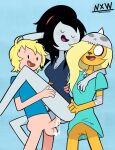  adventure_time anthro bronwyn canid canine cartoon_network female finn_the_human group group_sex human human_on_anthro interspecies male male/female mammal marceline(adventure nx_wolfo sex threesome time) trio vampire 