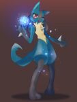  3:4 absurd_res ambiguous_gender animal_humanoid anthro aura_sphere canid canine demira_lilian digital_drawing_(artwork) digital_media_(artwork) hi_res humanoid lucario mammal mammal_humanoid nintendo pok&eacute;mon pok&eacute;mon_(species) simple_background solo video_games 