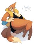  3:4 anthro baburusushi big_breasts breasts clothing female floatzel fur hi_res looking_at_viewer mammal mustelid nintendo open_mouth pok&eacute;mon pok&eacute;mon_(species) simple_background solo swimwear video_games white_background 