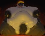  abdominal_bulge anthro areola belly big_areola big_belly big_breasts breasts crocodile crocodilian crocodylid deviantpig egyptian egyptian_mythology fat_female female genitals human mammal middle_eastern_mythology mythology nipples nude oral_vore overweight overweight_female pubes pussy reptile rumbling_stomach same_size_vore scalie thick_thighs thighs vore 
