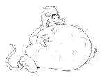  abdominal_bulge after_vore anthro argit barefoot belly ben_10 big_belly cartoon_network didelphid feet hand_on_stomach hi_res huttsergreywolf male mammal marsupial same_size_vore vore 