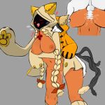  &lt;3 anthro areola balls biped blazblue blush bodily_fluids breasts breath censored clothing domestic_cat duo entwined_tails erection eyes_closed fangs felid feline felis female from_behind_position genitals hi_res huff jubei_(blazblue) male male/female mammal navel nipples open_mouth penis saliva sex simple_background size_difference standing standing_sex tail_coil taokaka video_games yoru_vida 