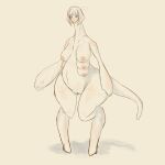  2019 6_breasts absurd_res breasts centi_gram female genitals hair hi_res humanoid implied_transformation multi_breast nipples nude pussy short_hair solo standing thick_thighs wide_hips 