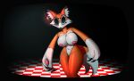  2022 2_tails absurd_res animate_inanimate anthro big_breasts big_hands bleak_ambiance breasts canid canine checkered_floor claws creepypasta demon digital_drawing_(artwork) digital_media_(artwork) eldritch_horror epileptic_goat female fox gem hi_res horror_(theme) living_plushie looking_at_viewer mammal monster multi_tail nipples nude orange_body paws plushie ruby_(gem) screen sega signature simple_background solo sonic_the_hedgehog_(series) standing stare tails_doll television video_games watermark white_body widescreen 