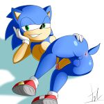  anthro anus balls butt clothing eulipotyphlan footwear footwear_only genitals gloves handwear hedgehog hi_res lechugansfw looking_at_viewer male mammal mostly_nude penis pose presenting presenting_hindquarters sega shoes shoes_only simple_background solo sonic_the_hedgehog sonic_the_hedgehog_(series) 