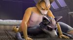  3d_(artwork) anal anal_penetration anthro canid canine canis countershading digital_media_(artwork) duo fox fox_mccloud foxmccloud287 hi_res male male/male mammal nintendo penetration source_filmmaker star_fox video_games wolf wolf_o&#039;donnell 