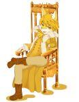  2016 anthro black_nose black_pupils boots brown_boots brown_clothing brown_footwear canid canine chair clothing digital_drawing_(artwork) digital_media_(artwork) footwear fox fur furniture hi_res kemono kintubaovo male mammal narrowed_eyes pupils sitting sitting_on_throne solo throne tongue tongue_out triangle_nose white_body white_face white_fur white_inner_ear yellow_body yellow_ears yellow_eyes yellow_face yellow_fur 