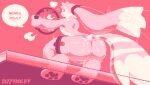  ambiguous_gender anthro bodily_fluids digital_media_(artwork) dizzymilky exercise hybrid low-angle_view nintendo nintendo_switch pawpads paws pixel pixel_(artwork) restricted_palette ring_fit solo sweat video_games workout 