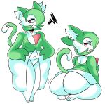  absurd_res animal_humanoid annoyed big_butt breasts butt cat_humanoid choker clothing dipstick_tail dress felid felid_humanoid feline feline_humanoid female gardevoir green_hair hair hair_over_eye hi_res humanoid inner_ear_fluff jewelry kneeling lewd_dorky looking_at_viewer looking_back mammal mammal_humanoid markings navel necklace nintendo one_eye_obstructed pok&eacute;mon pok&eacute;mon_(species) red_eyes solo tail_markings thick_thighs tuft video_games white_body wide_hips 