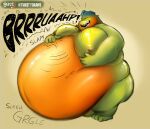  absurd_res anthro belly belly_slapping big_belly big_breasts big_butt big_cheeks big_nipples blush breasts burping butt dreamworks fish hi_res hyper hyper_belly male marine morbidly_obese mr._piranha_(the_bad_guys) navel nipples nude obese obese_anthro obese_male overweight overweight_anthro overweight_male piranha_(fish) serrasalmid simple_background smile solo the_bad_guys thick_thighs thirstydraws wide_hips 