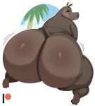  2022 absurd_res bedroom_eyes big_butt blush butt butt_focus common_hippopotamus dreamworks feet female gloria_the_hippopotamus grey_body hi_res hippopotamid huge_butt huge_thighs looking_at_viewer looking_back looking_back_at_viewer madagascar_(series) mammal narrowed_eyes nude seductive smile smiling_at_viewer solo sssonic2 thick_thighs wide_hips 
