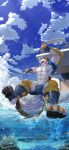  abs absurd_res anthro barrel barrel_(live-a-hero) biceps bottomwear bulge canid canine canis clothing eyewear fingerless_gloves gloves goggles handwear hi_res jumping lifewonders live-a-hero male mammal muscular muscular_anthro muscular_male n_na7 nipples pecs poolside shorts solo swimming_pool swimwear video_games wolf 