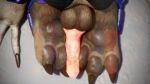  16:9 2022 3_toes 3d_(artwork) 3dsmax 4k absurd_res animal_genitalia animal_penis anthro balls blizzard_entertainment brown_body brown_fur canid canine_penis claws close-up clothing digital_media_(artwork) erection feet fingers fur genitals hi_res male mammal mottled mottled_genitalia mottled_penis pawpads paws penis purple_clothing solo text thatworgen toes url video_games warcraft watermark were werecanid widescreen worgen 
