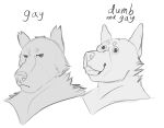  &gt;:d annoyed anthro canid canine canis clipped_ear duo dynamic guide_lines happy hi_res jessoji love male male/male mammal meme messy messy_fur muscular muscular_anthro muscular_male ship sketch sketchy vehicle watercraft were werecanid werecanine werewolf wolf 