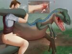  absurd_res bestiality blue_(jurassic_world) bodily_fluids bodily_fluids_in_pussy breathing claws cum cum_in_pussy cum_inside dinosaur dromaeosaurid duo erection female feral feral_penetrated feral_penetrating genital_fluids genitals hi_res human human_on_feral human_penetrating human_penetrating_feral interspecies jurassic_park jurassic_world lying male male/female male_on_feral mammal owen_grady penetration penis pussy_juice quangdoann reptile saliva scalie sex teeth text theropod toe_claws universal_studios vaginal vaginal_penetration velociraptor 
