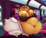 09hankris 2023 absurd_res anthro areola bat bat_wings belly big_areola big_belly big_breasts big_butt big_ears black_nose blurred_background bottomwear breasts butt chili_dog chubby_cheeks cleavage clothed clothing deep_navel digital_media_(artwork) double_chin erect_nipples eyeshadow eyewear eyewear_on_head female food footwear hair heart_symbol hi_res high_heels holding_bottomwear holding_clothing holding_object holding_pants hot_dog huge_belly huge_breasts huge_butt hyper hyper_belly hyper_breasts hyper_butt ketchup lidded_eyes makeup mammal mayonnaise membrane_(anatomy) membranous_wings morbidly_obese morbidly_obese_anthro morbidly_obese_female multicolored_body mustard navel nipples obese obese_anthro obese_female onomatopoeia overweight overweight_anthro overweight_female pants rouge_the_bat sega shoes short_tail solo sonic_the_hedgehog_(series) sound_effects standing sunglasses sunglasses_on_head tail tan_body text the_murder_of_sonic_the_hedgehog three-quarter_view tongue tongue_out topwear two_tone_body white_body white_clothing white_footwear white_hair white_high_heels white_tail wings