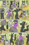 accident anthro being_watched bodily_fluids bottomwear canid canine canis clothing comic cumming_while_shitting dessert detailed_background dialogue ejaculation english_text excessive_feces fan_character fart feces feces_bulge food fur genital_fluids grey_body grey_fur grey_sweatpants group hi_res humiliation hyper hyper_feces hyper_soiling ice_cream ice_cream_cone looking_at_another looking_pleasured male mammal omorashi onomatopoeia orgasm pants peeing pooping pooping_on_self public public_humiliation purple_clothing purple_shirt purple_topwear pushing saliva shirt soiling soiling_bottomwear soiling_pants sound_effects speech_bubble spitting sweatpants teasyrat text topwear urine voodoo voodoo_cum voodoo_doll watersports wetting wolf