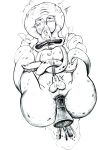 2020 anal anal_penetration anthro blush bodily_fluids bound butt cephalopod coleoid crying ejaculation foreskin genitals hi_res jj_(pixiv_artist) male male_anthro marine mollusk monochrome nickelodeon nipples nude_male object_in_ass octopodiform octopus penetration penis pooping solo spongebob_squarepants squidward_tentacles submissive submissive_male tears tentacles